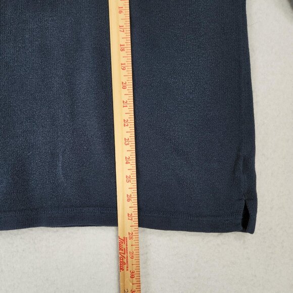 Eddie Bauer Sweater Womens Large Blue Cotton Crew Neck Vintage Knit Pullover - Picture 5 of 11